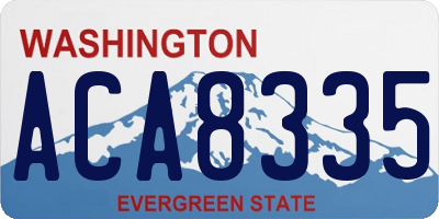 WA license plate ACA8335