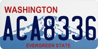 WA license plate ACA8336