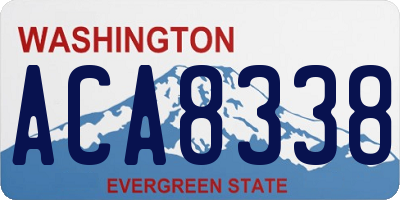 WA license plate ACA8338