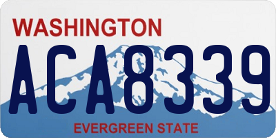 WA license plate ACA8339