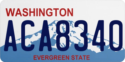 WA license plate ACA8340