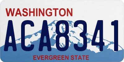 WA license plate ACA8341