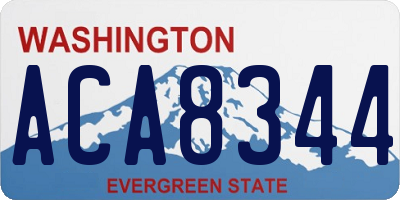 WA license plate ACA8344