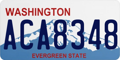 WA license plate ACA8348