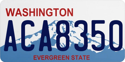 WA license plate ACA8350