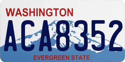 WA license plate ACA8352