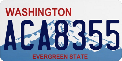 WA license plate ACA8355