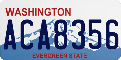 WA license plate ACA8356