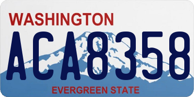 WA license plate ACA8358
