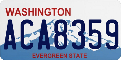 WA license plate ACA8359
