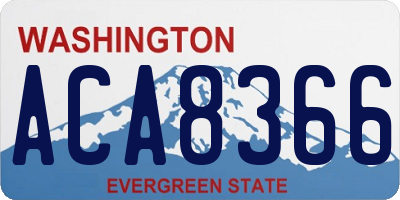 WA license plate ACA8366