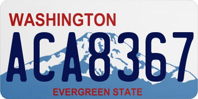 WA license plate ACA8367