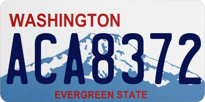 WA license plate ACA8372