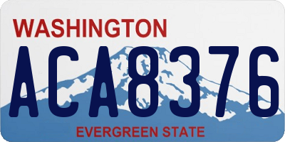 WA license plate ACA8376