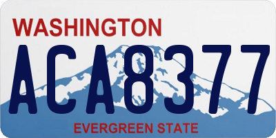 WA license plate ACA8377