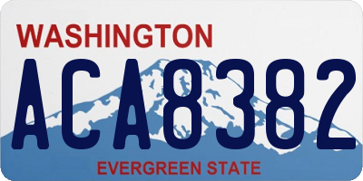 WA license plate ACA8382