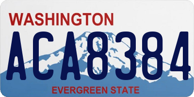WA license plate ACA8384