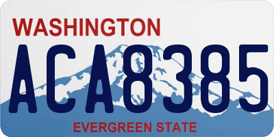 WA license plate ACA8385