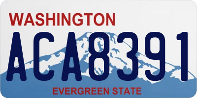 WA license plate ACA8391