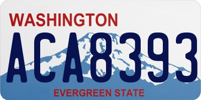 WA license plate ACA8393