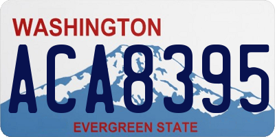 WA license plate ACA8395