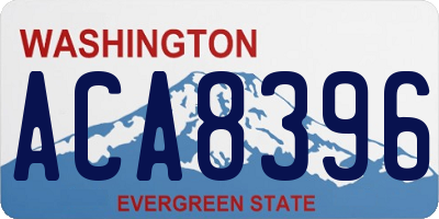 WA license plate ACA8396