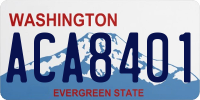 WA license plate ACA8401