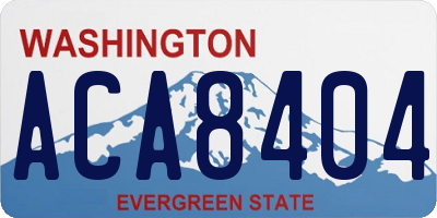 WA license plate ACA8404
