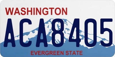 WA license plate ACA8405