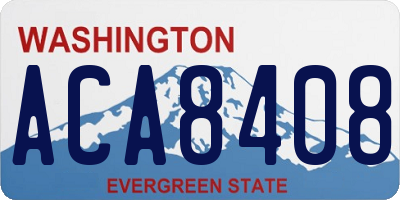 WA license plate ACA8408