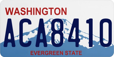 WA license plate ACA8410