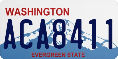 WA license plate ACA8411