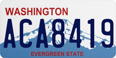 WA license plate ACA8419
