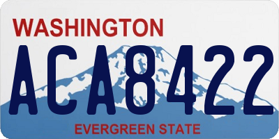 WA license plate ACA8422