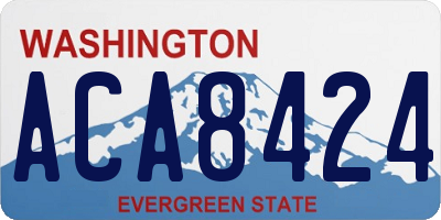 WA license plate ACA8424