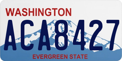 WA license plate ACA8427