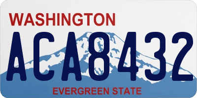 WA license plate ACA8432