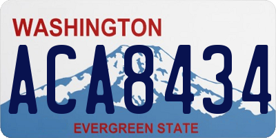 WA license plate ACA8434