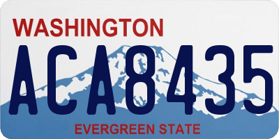 WA license plate ACA8435