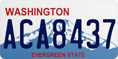 WA license plate ACA8437