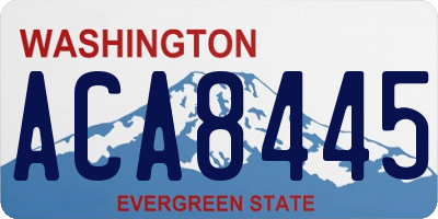 WA license plate ACA8445