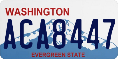 WA license plate ACA8447