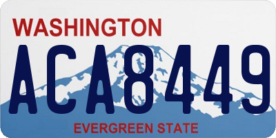 WA license plate ACA8449