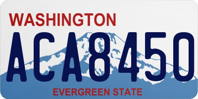 WA license plate ACA8450