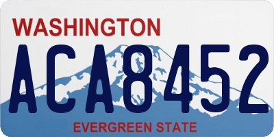 WA license plate ACA8452