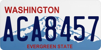 WA license plate ACA8457