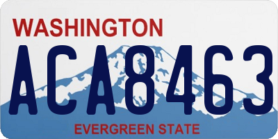 WA license plate ACA8463