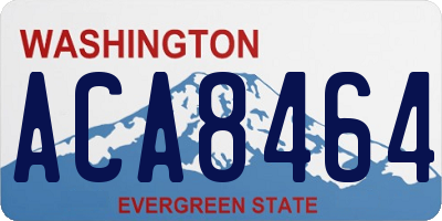 WA license plate ACA8464