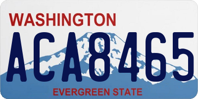 WA license plate ACA8465