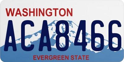 WA license plate ACA8466